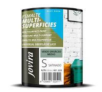 JOVIRA PINTURAS Esmalte Multisuperficies al Agua Satinado. Decora y protege superficies de difícil adherencia. (750 Mililitros, Verde grisáceo medio) -T