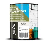 JOVIRA PINTURAS Esmalte Multisuperficies al Agua Satinado. Decora y protege superficies de difícil adherencia. (750 Mililitros, Blanco cálido) -T