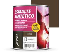 JOVIRA PINTURAS Esmalte Sintético Antioxidante. Esmalte directo sobre oxido. Para la protección y decoración de superficies de madera, hierro y acero. Brillante (750 Mililitros, Pardo)