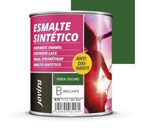 JOVIRA PINTURAS Esmalte Sintético Antioxidante. Esmalte directo sobre oxido. Para la protección y decoración de superficies de madera, hierro y acero. Brillante (750 Mililitros, Verde Oscuro)