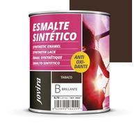 JOVIRA PINTURAS Esmalte Sintético Antioxidante. Esmalte directo sobre oxido. Para la protección y decoración de superficies de madera, hierro y acero. Brillante (750 Mililitros, Tabaco)