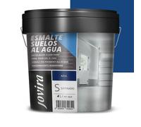 JOVIRA PINTURAS Esmalte Suelos al Agua. Especial para suelos de garajes, almacenes, gimnasios, lavanderías, parques infantiles, pistas deportivas, etc. (4 Litros, Azul) C-17