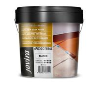 JOVIRA PINTURAS Impermeabilizante Antigoteras, Terraza Antigoteras Caucho Elástica, pintura de terrazas, evita filtraciones en todo tipo de cubiertas y terrazas. (4 Litros, Blanco) A-48