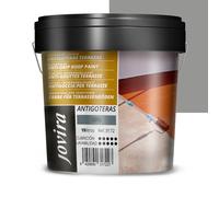 JOVIRA PINTURAS Impermeabilizante Antigoteras, Terraza Antigoteras Caucho Elástica, pintura de terrazas, evita filtraciones en todo tipo de cubiertas y terrazas. (15 Litros, Gris) A-50B
