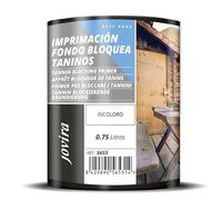JOVIRA PINTURAS Imprimación Fondo Bloquea Taninos. Imprimación incolora al agua especial para bloquear las manchas producidas por los taninos en las maderas (750 Mililitros) C-8