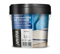 JOVIRA PINTURAS Pintura Bordes y Coronación de Piscinas. Antideslizante especial para renovar los bordes de las piscinas. (15 Litros, Blanco) A-34C