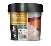 JOVIRA PINTURAS Pintura Impermeabilizante Antigoteras.Revestimiento Elastico Para Terrazas, Paredes Medianeras y Tejados. (4 Litros, Gris) A-50