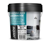 JOVIRA PINTURAS Pintura Mate Decoración. Blanco Liso. Interior-Exterior.Para paredes, techos y fachadas. (4 Litros) A-13
