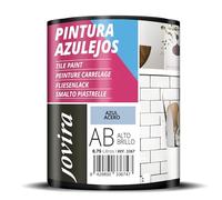 JOVIRA PINTURAS Pintura para Azulejos, Alto Brillo al Agua. Da una imagen nueva a tu cocina y baño. (750 Mililitros, Azul Acero) B-8