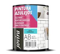 JOVIRA PINTURAS Pintura para Azulejos, Alto Brillo al Agua. Da una imagen nueva a tu cocina y baño. (750 Mililitros, Azul Turquesa) B-11