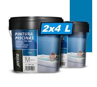 JOVIRA PINTURAS Pintura Piscinas al Agua. Protección y decoración de piscinas. (2x4 Litros, Azul)