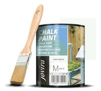 JOVIRA PINTURAS Pintura Tiza - Chalk Paint al Agua Mate + Pincel especial para madera. Renueva tus muebles con creatividad. (750 Mililitros, Verde Menta + Pincel) C-57-K
