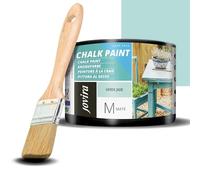 JOVIRA PINTURAS Pintura Tiza - Chalk Paint al Agua Mate + Pincel especial para madera. Renueva tus muebles con creatividad. (375 Mililitros, Verde Jade + Pincel) C-53-K