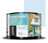 JOVIRA PINTURAS Pintura Tiza - Chalk Paint al Agua Mate. Renueva tus muebles con creatividad. (375 Mililitros, Azul Cielo) C-33