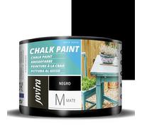 JOVIRA PINTURAS Pintura Tiza - Chalk Paint al Agua Mate. Renueva tus muebles con creatividad. (375 Mililitros, Negro) C-15