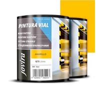 JOVIRA PINTURAS Pintura Vial al Agua |1,5 l |Indicada para Pasos de Peatones, Aparcamientos, Carreteras, Aeropuertos, etc. (2x750 Mililitros, Amarillo) F-23