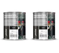JOVIRA PINTURAS Preparación Antioxidante Metal. Pintura tratamiento superficies de metal anti oxido. Imprimación uso general, Protección total. Anti oxidante. (750 Mililitros, Negro) (Paquete de 2)