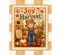Joy in the Harvest: A 30-Day Cozy Autumn Gratitude & Prayer Coloring Journal Vol. 1: Quiet Time with God Filled with Scripture, Prayer, Reflection & Thanksgiving for Women, Teens and Tweens