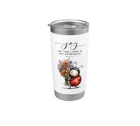 Joy Of The Lord Is My Strength Escritura Linda mariquita Vaso térmico de acero inoxidable de doble pared