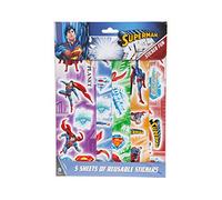 Joy Toy Pegatinas reutilizables 301040 Superman - 5 hojas - color y modelo surtido