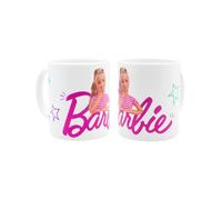 Joy Toy - Taza de cerámica Barbie con diseño colorido y algunos elementos de purpurina - Capacidad: 320 ml - Apta para lavavajillas y microondas - en paquete de regalo de 12 x 9 x 10 cm