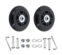 Joyangy Ruedas de repuesto para equipaje de 75 x 24 mm, juego de reparación de 2 ruedas giratorias de goma para maleta, rodamiento suave y resistente para bolsa de transporte, carrito, funda de viaje