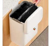Joybos Papelera colgante para cocina con tapa 10L