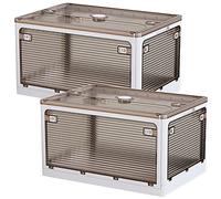 JOYBOS, Set de 2 cajas de almacenamiento de ropa, 80 l (40 x 2), plegable, en plástico