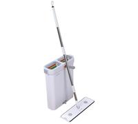 JOYBOS Set De Mopa Plana De Microfibra Y Cubeta Escurridora