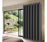 Joydeco Cortina Opaca para Puerta con Ojales 1 Pieza 200x210 CM, Cortina Divisoria de Ambientes de 200 cm de Ancho para Protección de Privacidad y Decoración Interiores