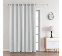 Joydeco Cortinas Blancas de 95 Pulgadas de Largo, 1 Panel, Cortinas largas con Aislamiento térmico, 1 Pieza, Cortinas de oscurecimiento de habitación con Ojales para Ventana de Sala de Estar,