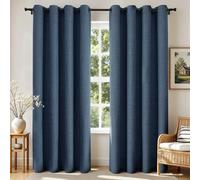 Joydeco Cortinas Opacas de 63 Pulgadas de Largo, 2 Paneles, Burg, Cortinas de oscurecimiento de habitación para Dormitorio, Cortinas térmicas 100% Opacas con Textura, protección de privacidad, Juego
