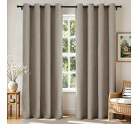 Joydeco Cortinas Opacas de 84 Pulgadas de Largo, 2 Paneles, Burg, Cortinas de oscurecimiento de habitación para Dormitorio, Cortinas térmicas 100% Opacas con Textura, protección de privacidad, Juego