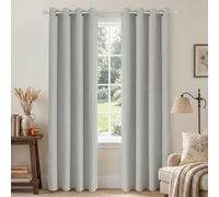 Joydeco Cortinas Opacas de 95 Pulgadas de Largo, 2 Paneles, Burg, Cortinas de oscurecimiento de habitación para Dormitorio, Cortinas térmicas 100% Opacas con Textura, protección de privacidad, Juego
