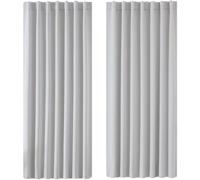 Joydeco Cortinas Opacas Modernas 2 Piezas 140x175cm, Juego de Cortinas Termicas Aislantes Frio y Calor Paras Dos Puertas Ventanas de Balcón, 85% Blackout Curtains con Trabillas Ocultas - Gris Blanco