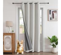 Joydeco Cortinas Termicas Aislantes Frio y Calor para Salon Dormitorio 1 Pieza 140x180cm Beige Claro, 100% Cortina Opaca de Aspecto de Lino con Ojales para Ventana Puerta Vestidor