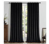 Joydeco Juego de 2 Paneles de Cortinas 100% Opacas de Terciopelo de 96 Pulgadas de Largo, Cortinas Opacas aislantes para Dormitorio, Cortinas térmicas de oscurecimiento para Ventanas de Sala de Estar