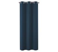 Joydeco Tamaño Personalizado Cortina Dormitorio Salon Opaca con Ojales 1 Pieza, Azul Oscuro