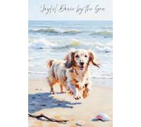 Joyful Doxie by the Sea: Aesthetic Dachshund Oil Painting Art Notebook | A5 Softcover, 120 Lined White Pages with Page Numbers | Cute Dog Lover Gift Diary