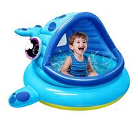 JOYIN Piscina Infantil Hinchable con Parasol para Niños 137 x 142 x 71cm Ballena Piscinas bebé Infantiles, Flotador de Natación Juguetes de Fiesta de natación