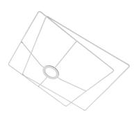 JOYOFREELY Soporte pantalla lampara de hierro cuadrado con anillo de fijación para casquillo E27, fácil de instalar, para lámparas de pie y de mesa, 30 CM