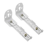 JOYOFREELY Soportes Dobles para Montaje de Rieles de Cortina, 2 Piezas, Fijación para Estores Enrollables, Soporte Lateral de Doble Riel, Adecuado para Cortinas y Persianas en Hogar y