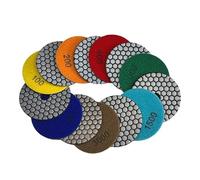 JoyousMall Almohadilla de pulido en seco, 1 unidad de 100 mm flexible para mármol de granito, disco de molienda en seco de 4 pulgadas para piedra