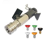 JoyousMall Boquilla de lavado a presión de acero inoxidable, conexión rápida de 1/4 pulgadas 2320 psi, boquilla para Karcher para la serie K