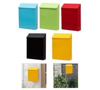 JoyousMall Buzón creativo con cerradura, decoración rústica de pared con 2 llaves, caja de sugerencias de hierro para el hogar y la oficina