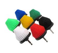 JoyousMall Cepillo de taladro cónico de 2.5 pulgadas para limpiar bañera, ducha, lechada de azulejos, suelo y alfombras, accesorio de limpieza de cerdas de nailon con vástago hexagonal de 1/4 pulgadas