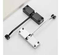 JoyousMall Cierrapuertas hidráulico horizontal automático, aleación de aluminio, puerta de madera simple normalmente cerrada, cierre suave, resorte silencioso