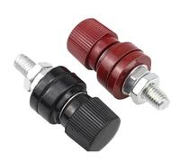 JoyousMall Conector de poste de cobre de 3/8 pulgadas, 2 unidades, kit de bloque de terminales de poste, 2 conectores de terminal de batería de cobre