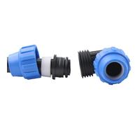 JoyousMall Conexión de tubería de polietileno, junta de tornillo de polipropileno, conector de abrazadera de agua potable, codo de 90°, rosca interna hembra para riego por goteo