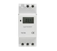 JoyousMall Interruptor temporizador programable con carril DIN digital LCD AC220V 16A, relé de ciclo semanal/diario con respaldo de energía para automatización industrial del hogar